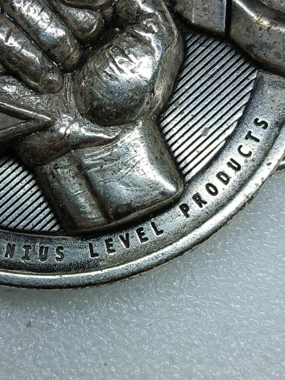 Akademiks Silver Fist Lightning Medallion Belt Buckle